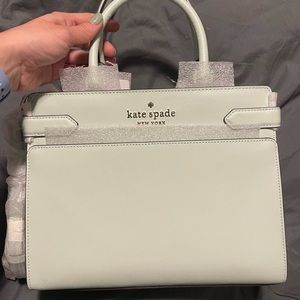 Kate Spade Staci Medium Satchel - crystal blue